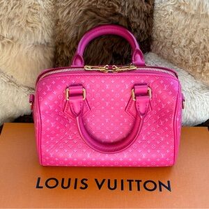 🩷 Louis Vuitton Speedy Bandouliere Nanogram 20 Rose EUC ONE OWNER